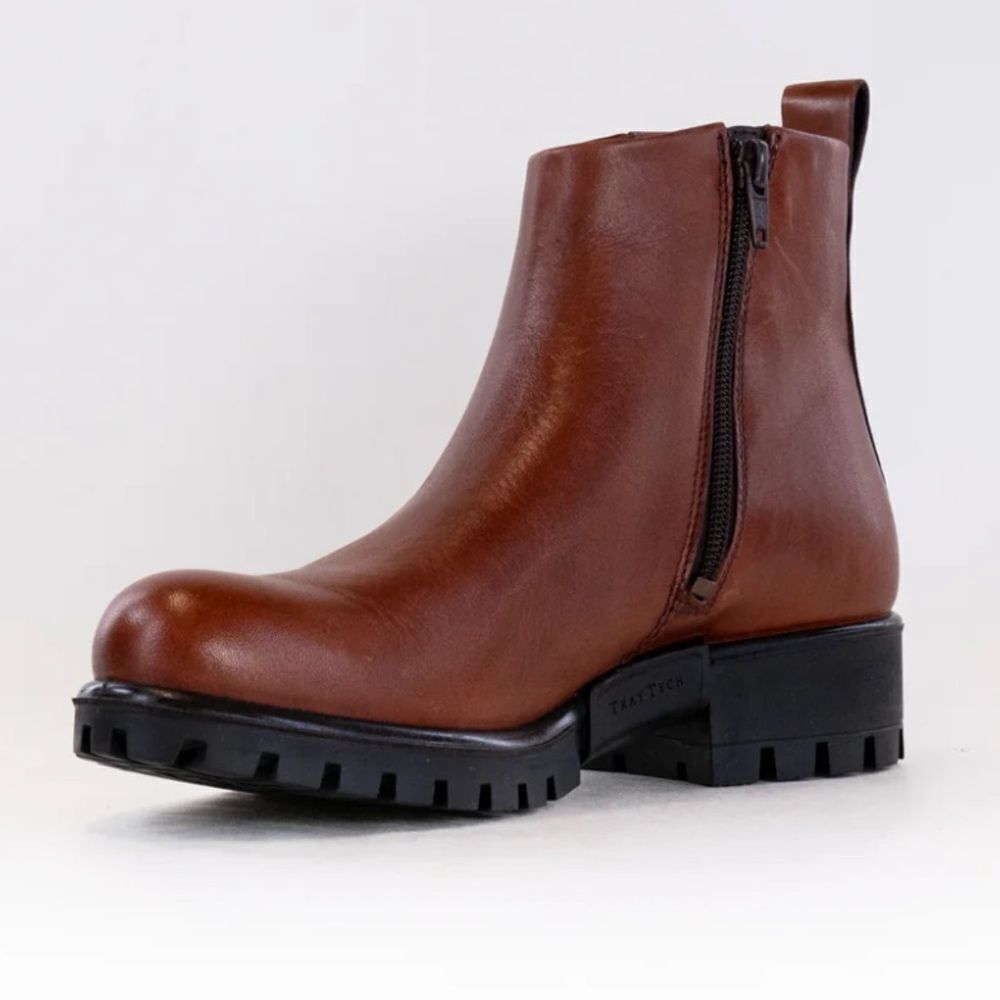 ECCO MODTRAY Brown Leather ANKLE BOOT Water Resistant US 9